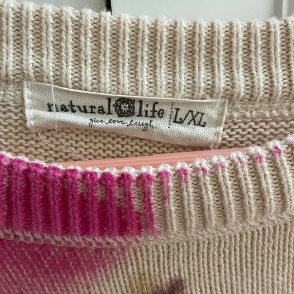 EUC Natural Life Taylor Oversize Sweater, Magenta Tie-Dye, size L/XL - Picture 9 of 9